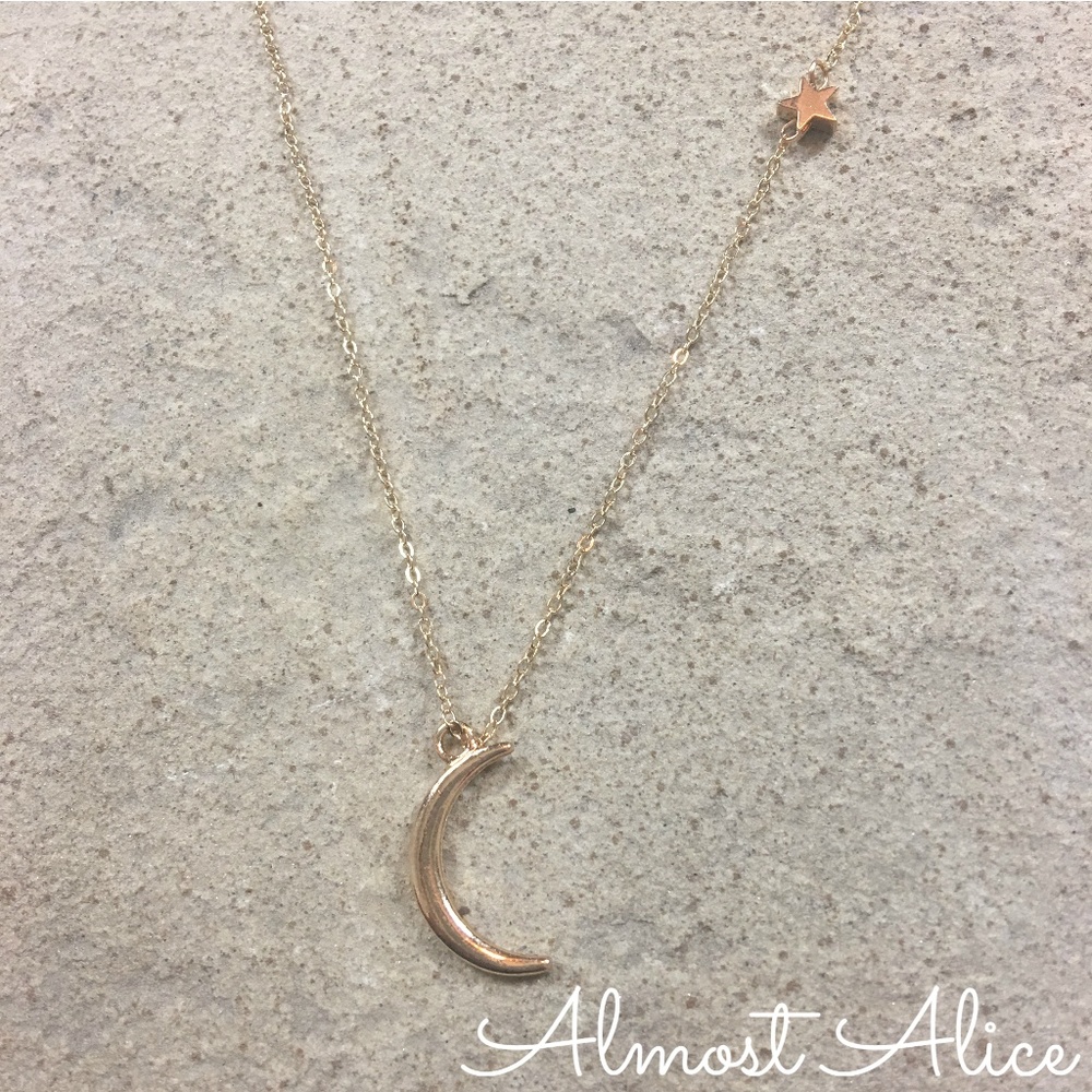 Boho Star Moon Choker Necklace